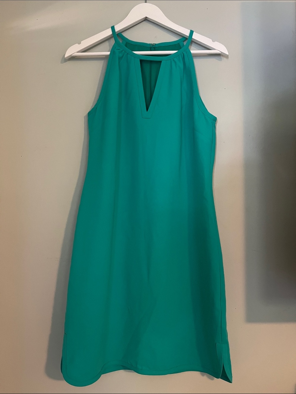 Banana Republic Teal Halter Keyhole Shift Dress